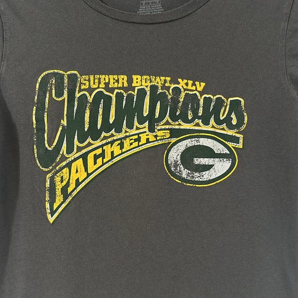 Green Bay Packers - Super Bowl XLV Champions - Reebok Women’s Short Sleeve Tee - Picture 2 of 5